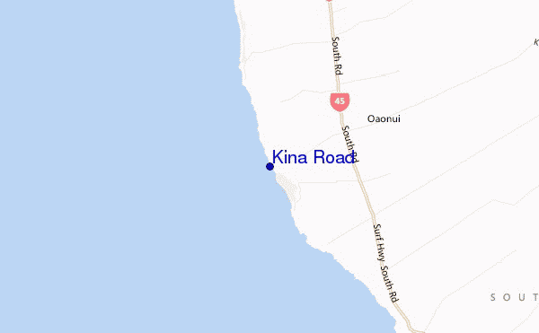 locatiekaart van Kina Road