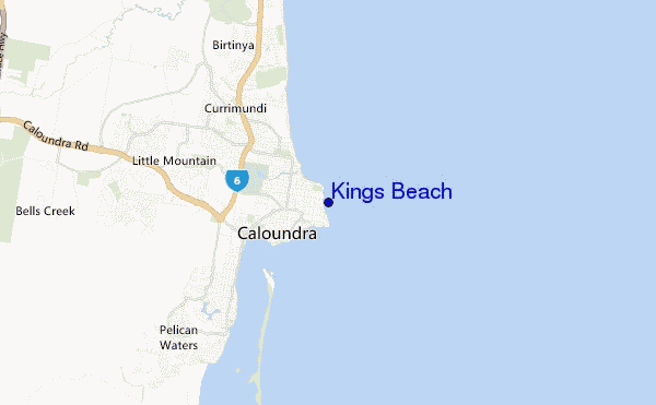 locatiekaart van Kings Beach