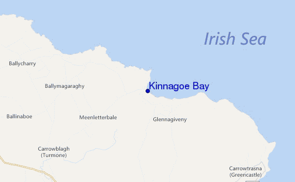 locatiekaart van Kinnagoe Bay