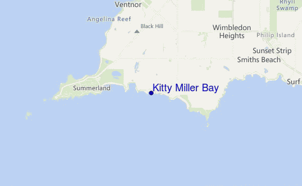 locatiekaart van Kitty Miller Bay