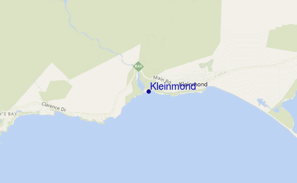 locatiekaart van Kleinmond