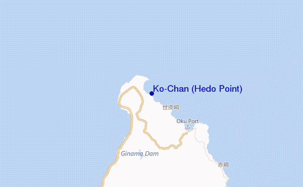 locatiekaart van Ko-Chan (Hedo Point)