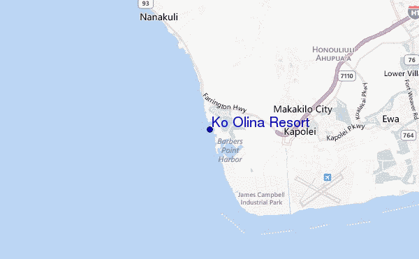 locatiekaart van Ko Olina Resort