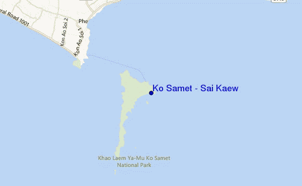 locatiekaart van Ko Samet - Sai Kaew