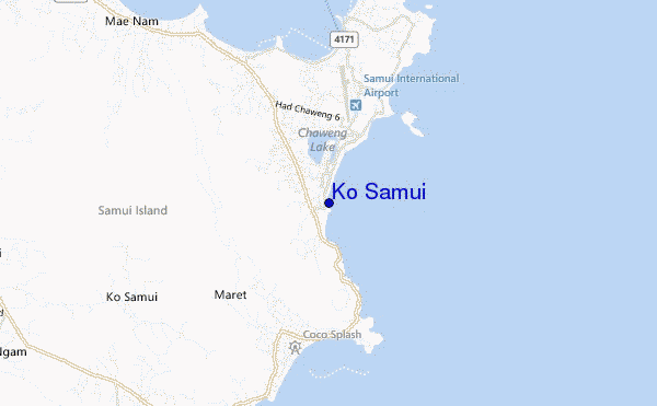 locatiekaart van Ko Samui