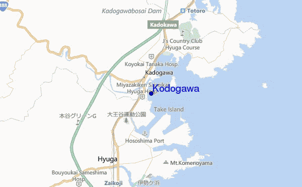 locatiekaart van Kodogawa