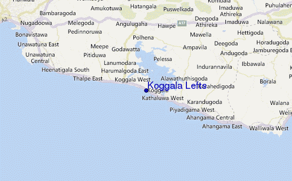 locatiekaart van Koggala Lefts