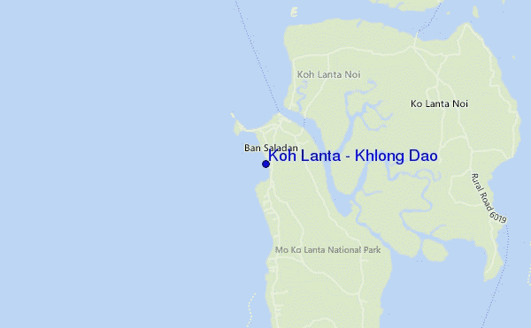 locatiekaart van Koh Lanta - Khlong Dao