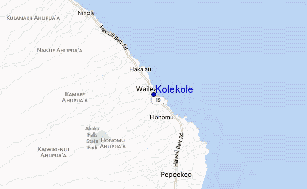 locatiekaart van Kolekole