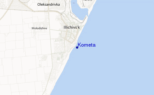 locatiekaart van Kometa