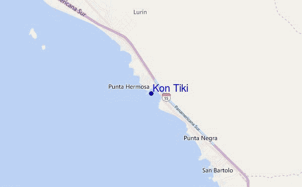 locatiekaart van Kon Tiki