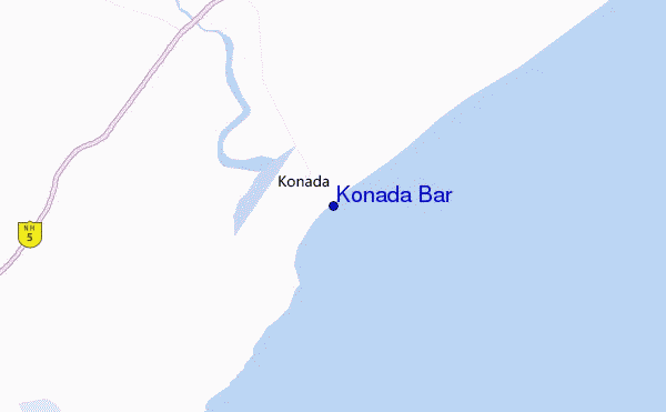 locatiekaart van Konada Bar