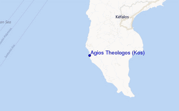 locatiekaart van Agios Theologos (Kos)
