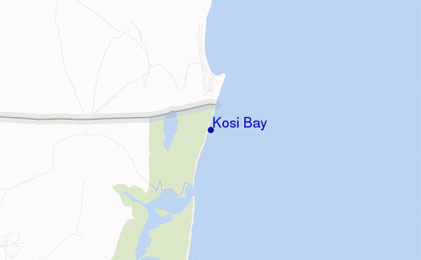 locatiekaart van Kosi Bay