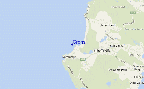 locatiekaart van Crons