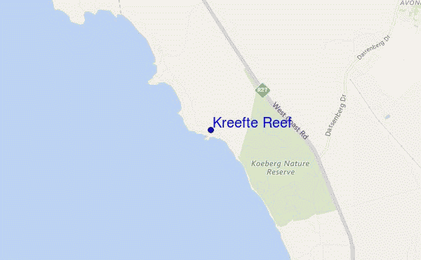 locatiekaart van Kreefte Reef