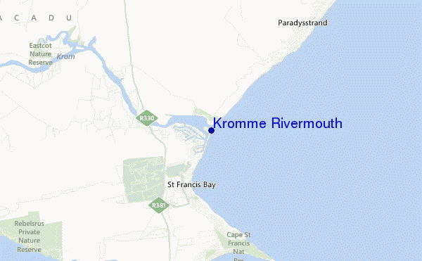 locatiekaart van Kromme Rivermouth