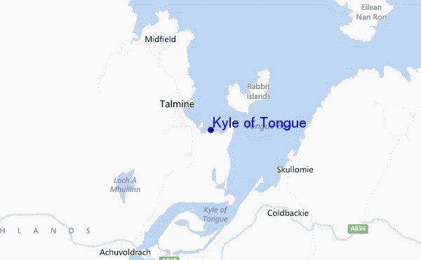 locatiekaart van Kyle of Tongue