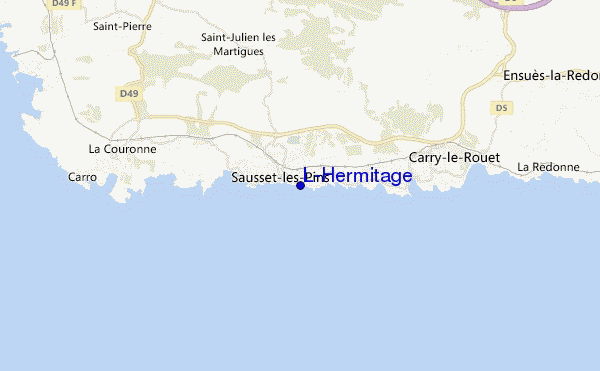 locatiekaart van L'Hermitage