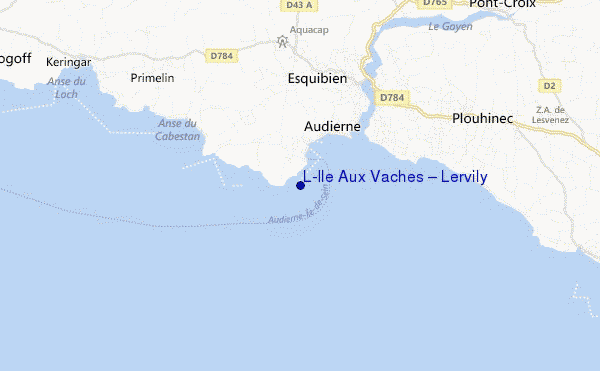 locatiekaart van L'Ile Aux Vaches – Lervily