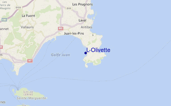 locatiekaart van L'Olivette