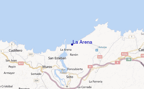 locatiekaart van La Arena