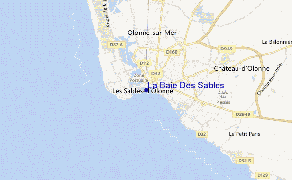 locatiekaart van La Baie Des Sables