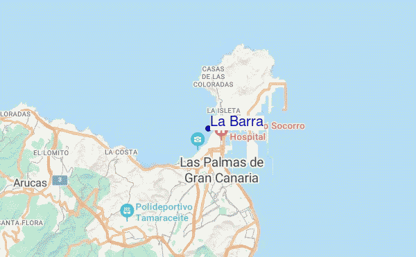 locatiekaart van La Barra