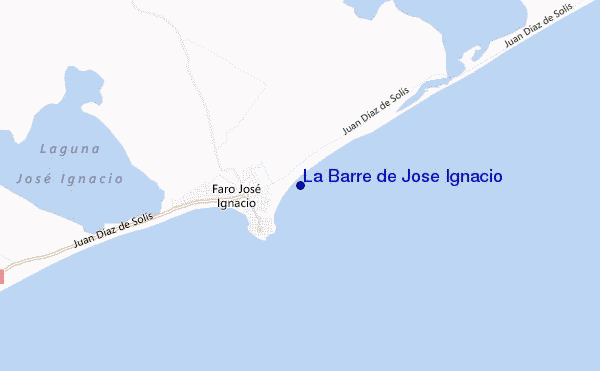 locatiekaart van La Barre de Jose Ignacio