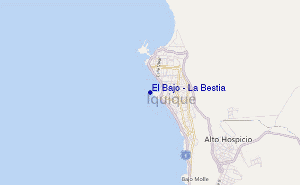 locatiekaart van El Bajo / La Bestia