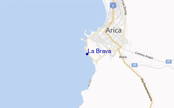 locatiekaart van La Brava