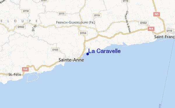 locatiekaart van La Caravelle