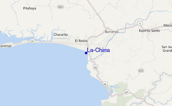 locatiekaart van La-China
