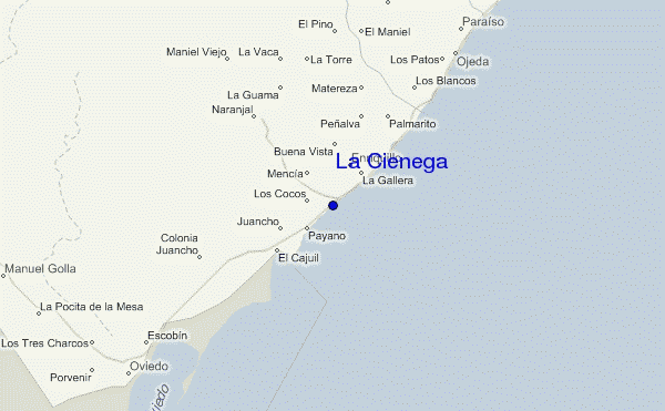 locatiekaart van La Cienega