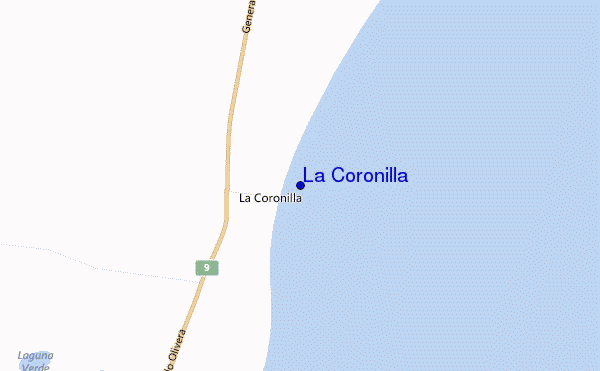 locatiekaart van La Coronilla