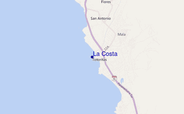 locatiekaart van La Costa