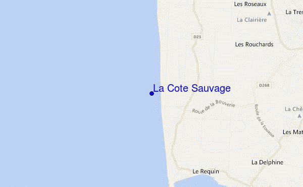 locatiekaart van La Cote Sauvage