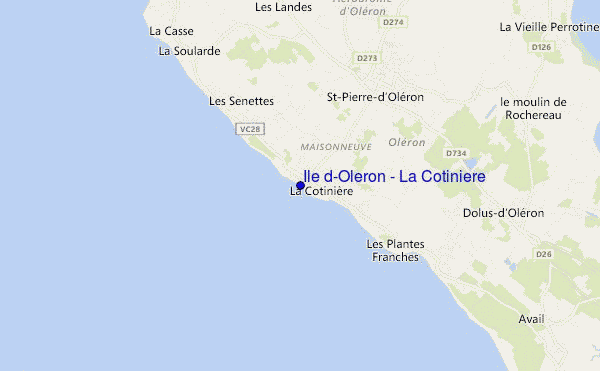 locatiekaart van Ile d'Oleron - La Cotiniere