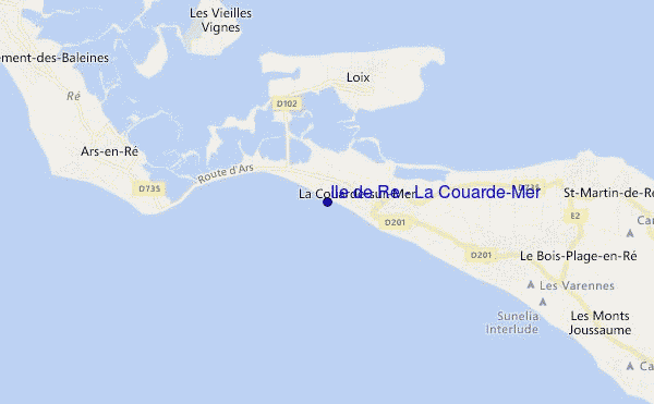 locatiekaart van Ile de Re - La Couarde/Mer