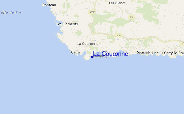 locatiekaart van La Couronne