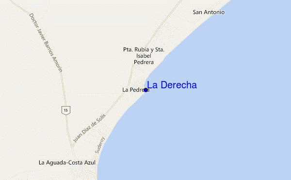 locatiekaart van La Derecha
