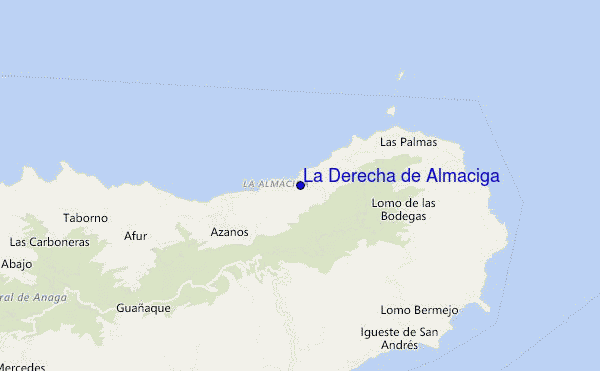 locatiekaart van La Derecha de Almaciga