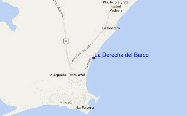 locatiekaart van La Derecha del Barco