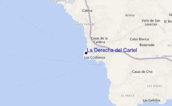locatiekaart van La Derecha del Cartel