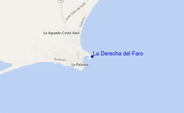 locatiekaart van La Derecha del Faro