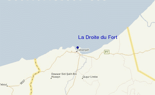 locatiekaart van La Droite du Fort