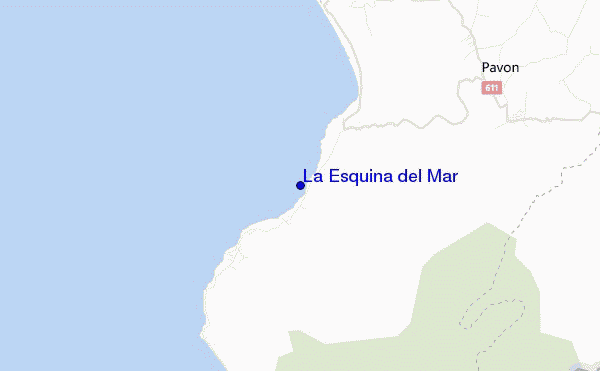 locatiekaart van La Esquina del Mar