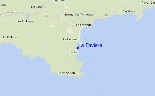 locatiekaart van La Faviere