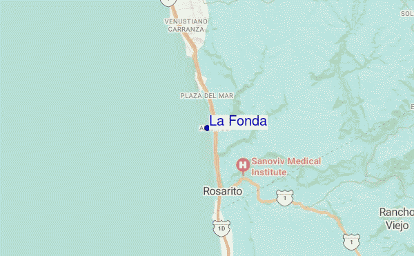 locatiekaart van La Fonda