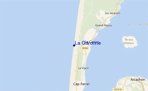 locatiekaart van La Garonne